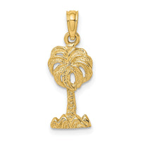 14K 2-D Palm Tree Charm-K8173