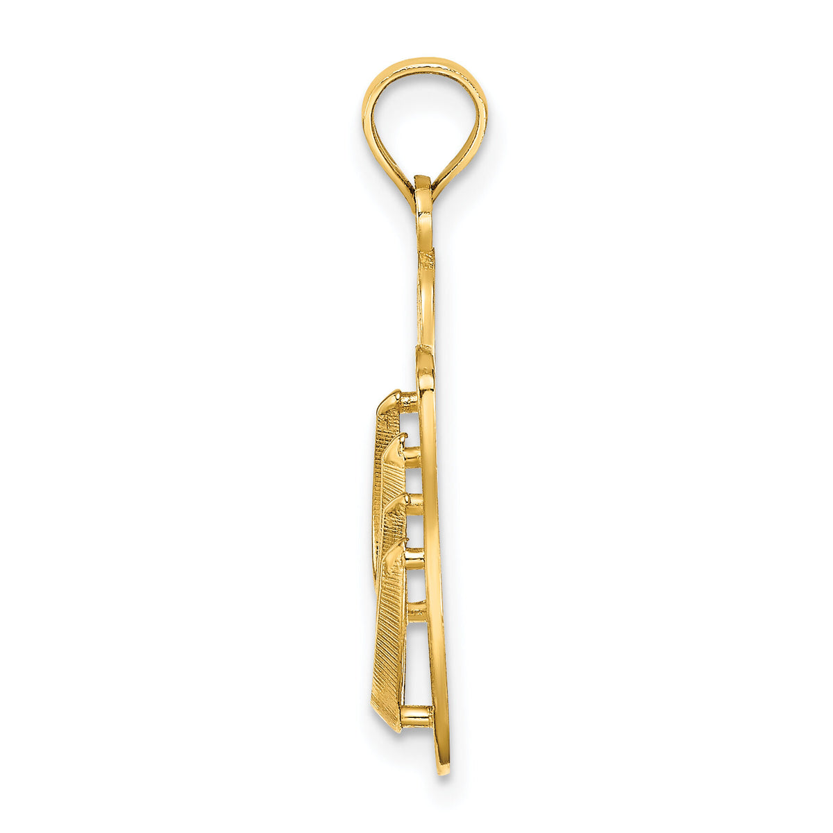 14K  3D Large KEY WEST Double Flip Flop Charm-K8176