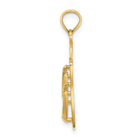 14K  3D Large KEY WEST Double Flip Flop Charm-K8176