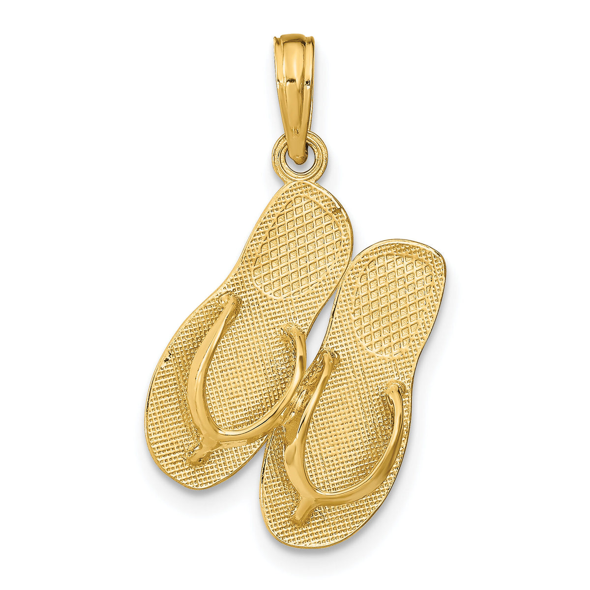 14K ST. THOMAS Reversible Flip Flops Pendant-K8177