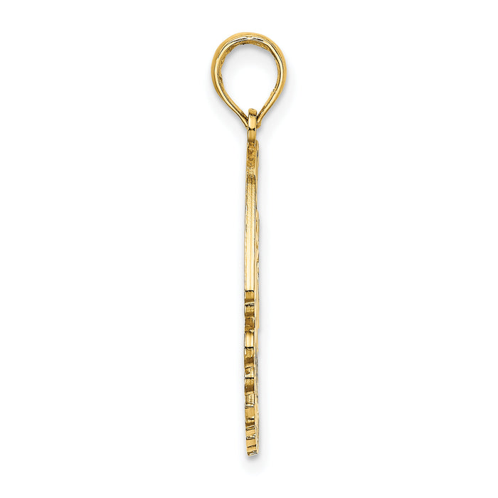 14K Polished CURACAO Under Angelfish Charm-K8186