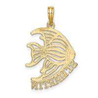 14K Polished ST. MARTIN Under Angelfish Charm-K8187