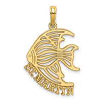 14K Polished ST. MARTIN Under Angelfish Charm-K8187