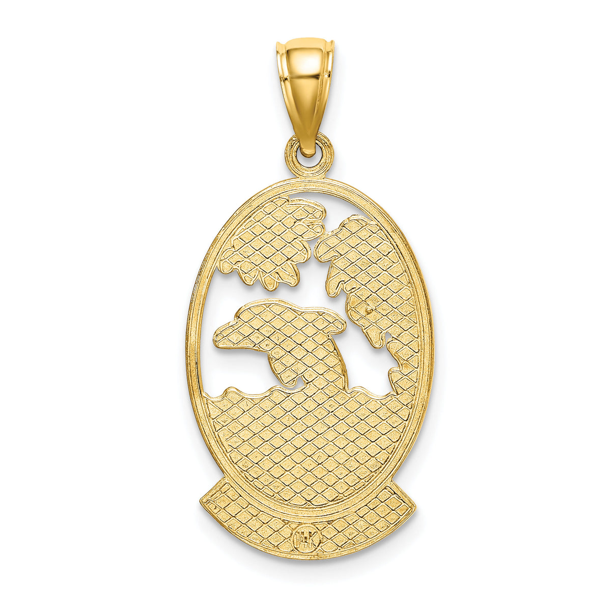14K CURACAO w/ Dolphin Sunset Charm-K8191