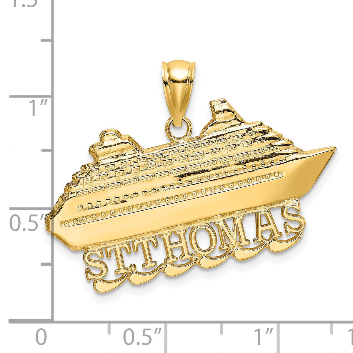 14K ST. THOMAS Cruise Ship Charm-K8200