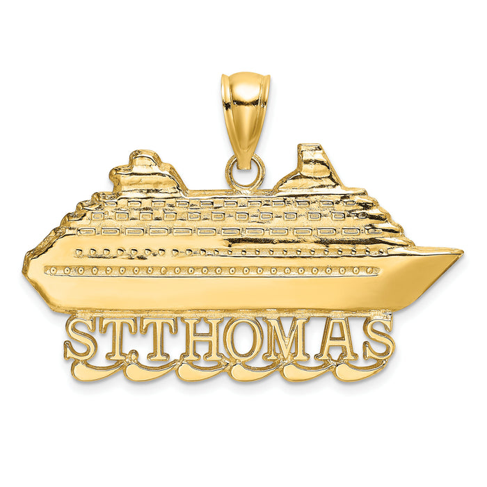 14K ST. THOMAS Cruise Ship Charm-K8200
