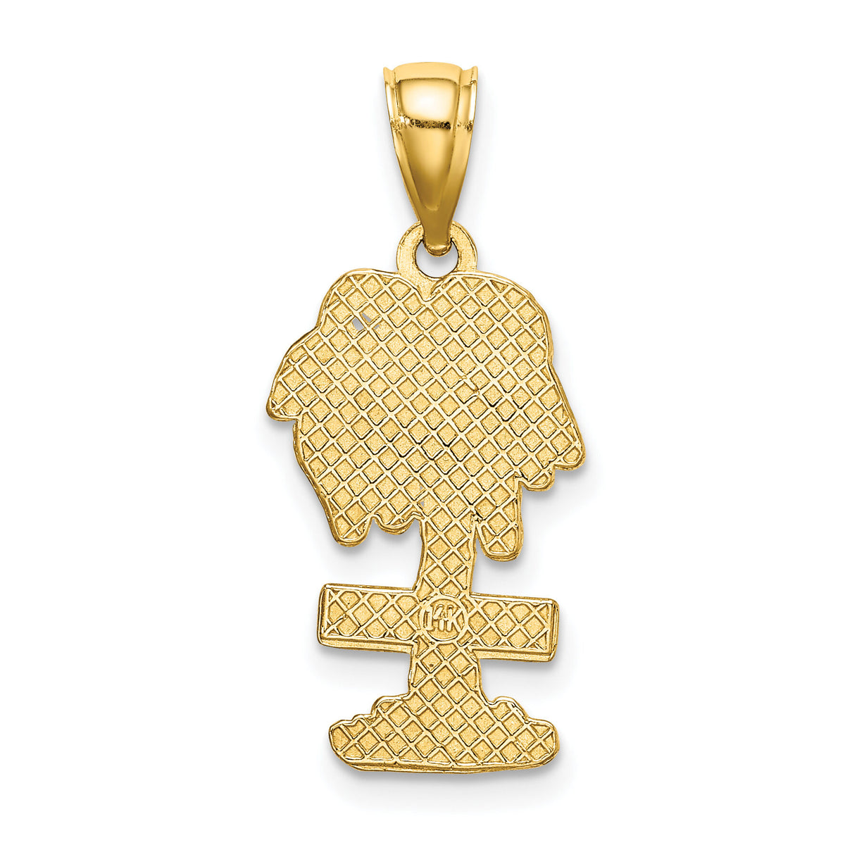 14K 2-D CURACAO On Palm Tree Charm-K8203