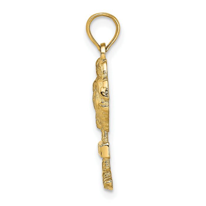 14K 2-D ST. MARTIN On Palm Tree Charm-K8206
