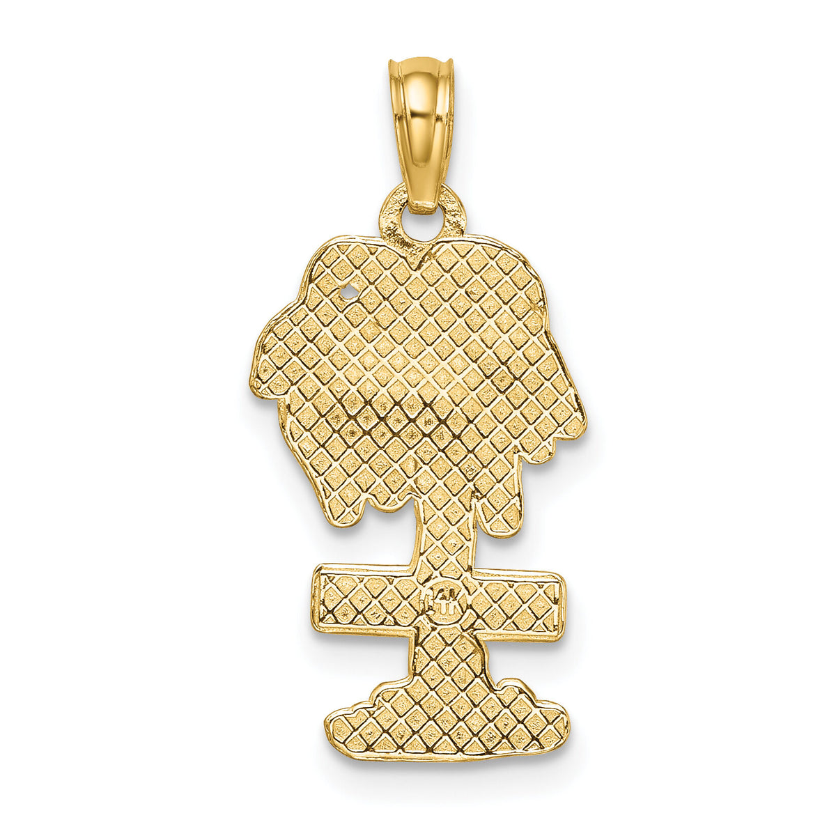 14K 2-D ST. MARTIN On Palm Tree Charm-K8206