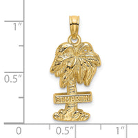14K 2-D ST. MARTIN On Palm Tree Charm-K8206