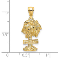 14K ST. THOMAS Palm Tree Charm-K8207
