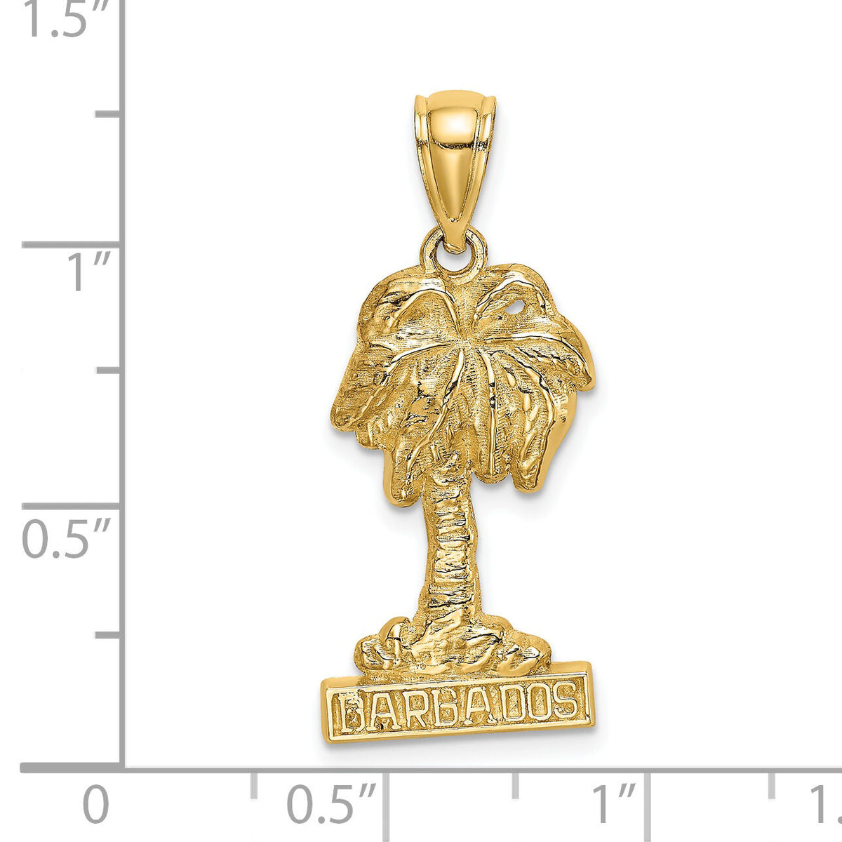 14K BARBADOS Palm Tree Charm-K8209