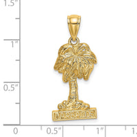 14K BARBADOS Palm Tree Charm-K8209