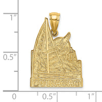 14K CURACAO w/ Sailboat and Seagull Charm-K8215