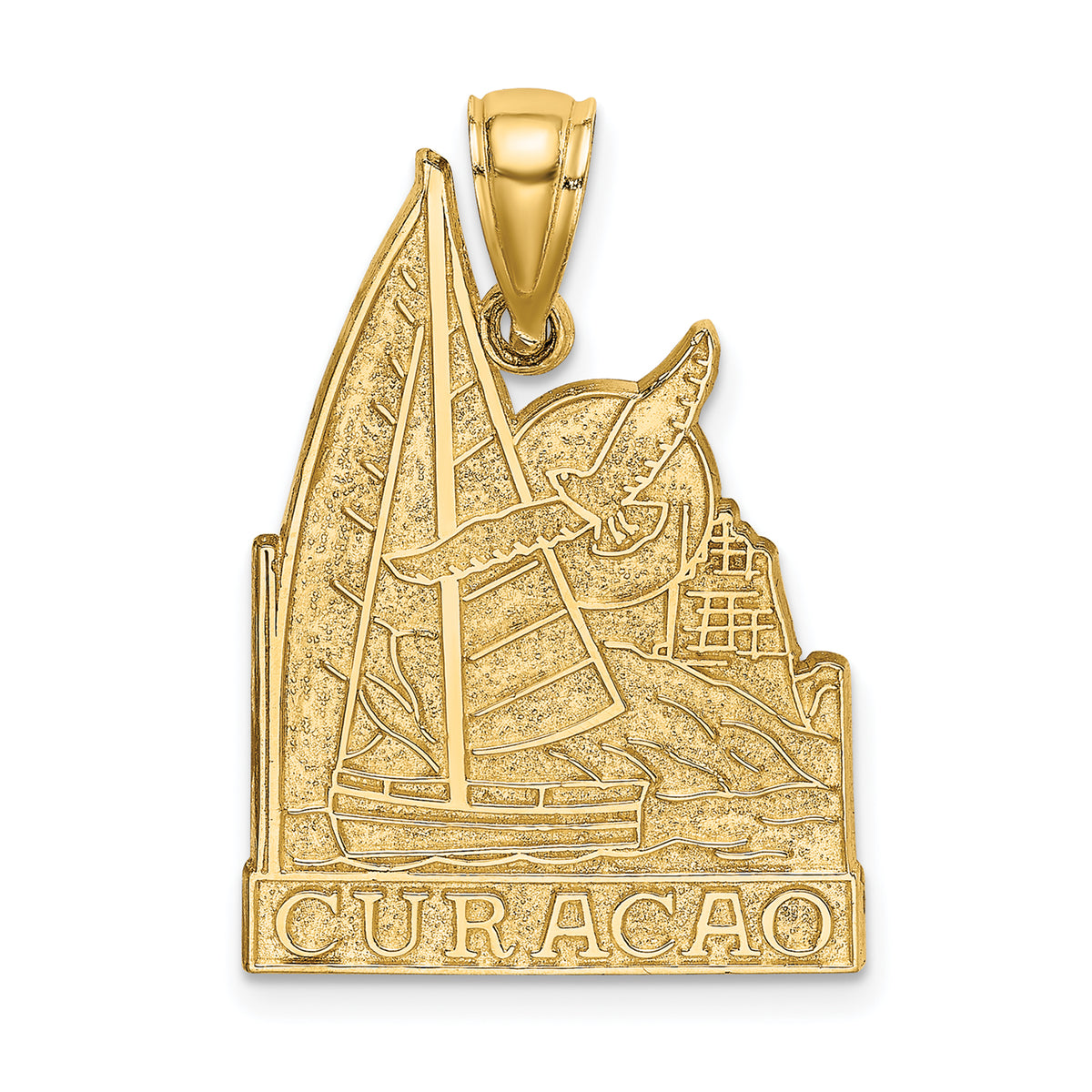 14K CURACAO w/ Sailboat and Seagull Charm-K8215