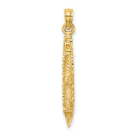 14K 3-D Polished Cruise Ship Charm-K8226