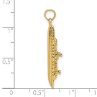 14K 3-D Polished Cruise Ship Charm-K8226