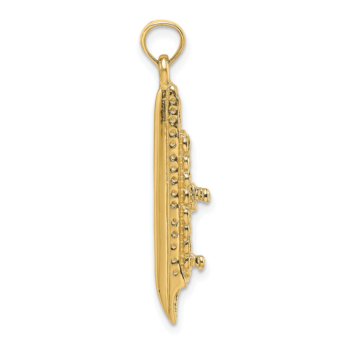 14K 3-D Polished Cruise Ship Charm-K8226