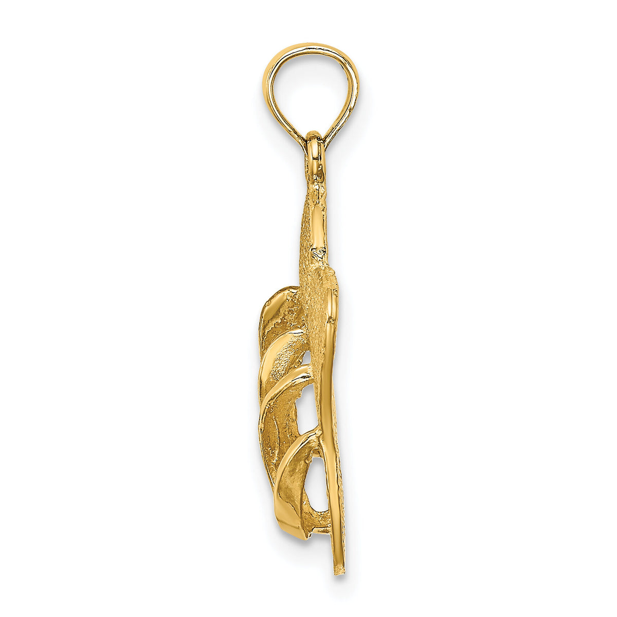 14K 3D SANIBEL ISLAND w/ Large Double Flip-Flop Charm-K8227
