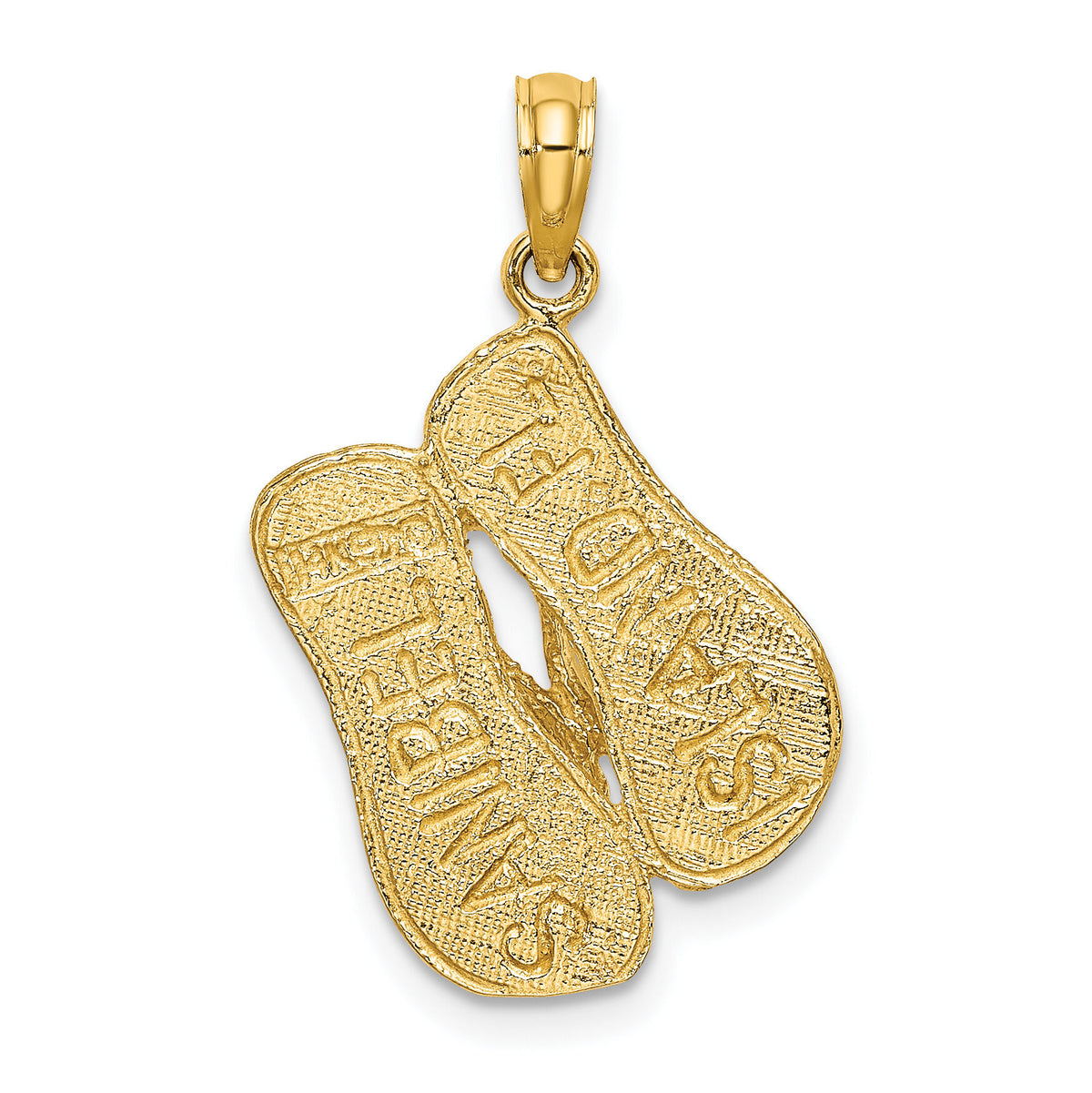 14K 3D SANIBEL ISLAND w/ Large Double Flip-Flop Charm-K8227
