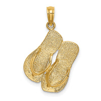 14K 3D SANIBEL ISLAND w/ Large Double Flip-Flop Charm-K8227