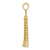 14K 2-D Cape Hatteras Lighthouse Charm-K8235