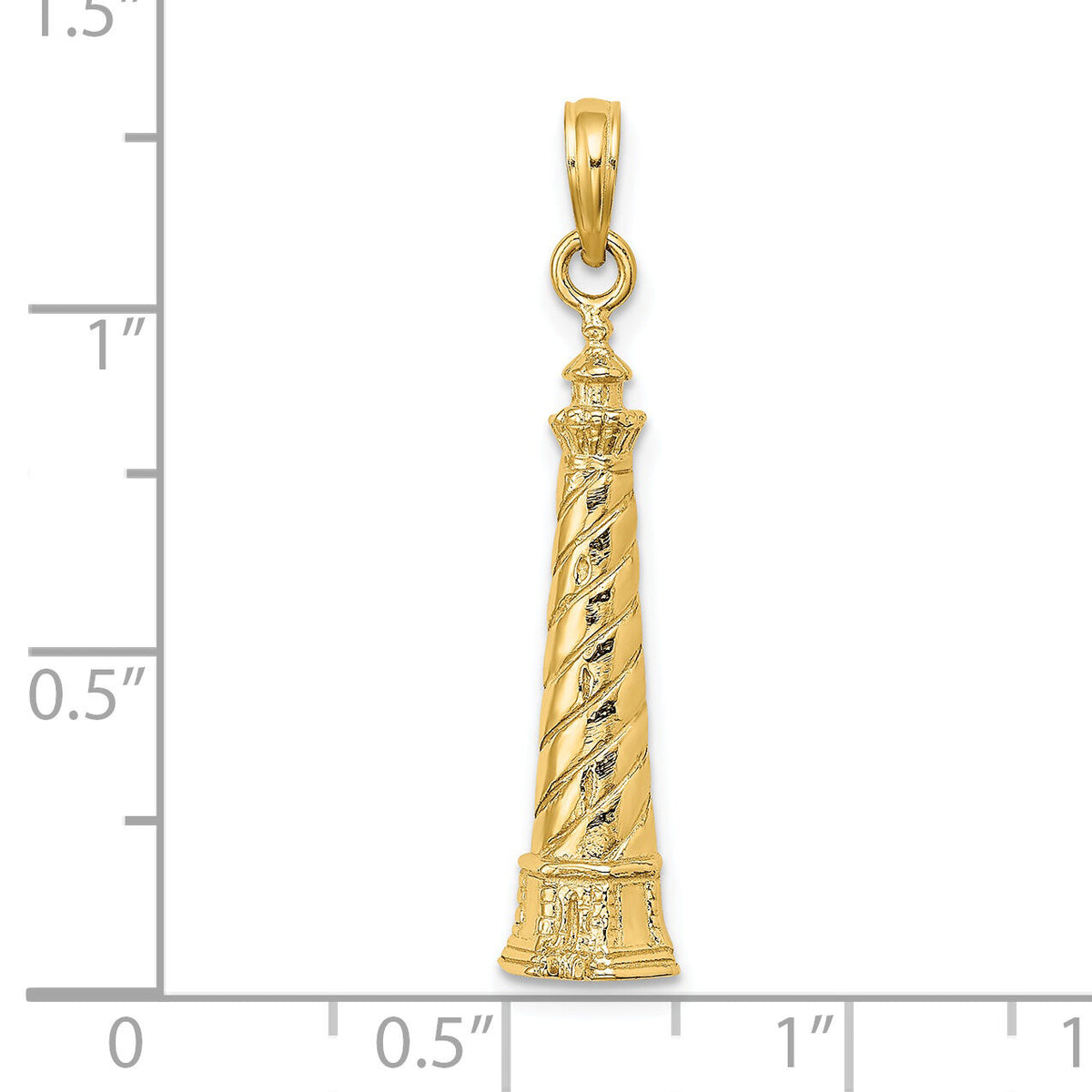 14K 2-D Cape Hatteras Lighthouse Charm-K8235