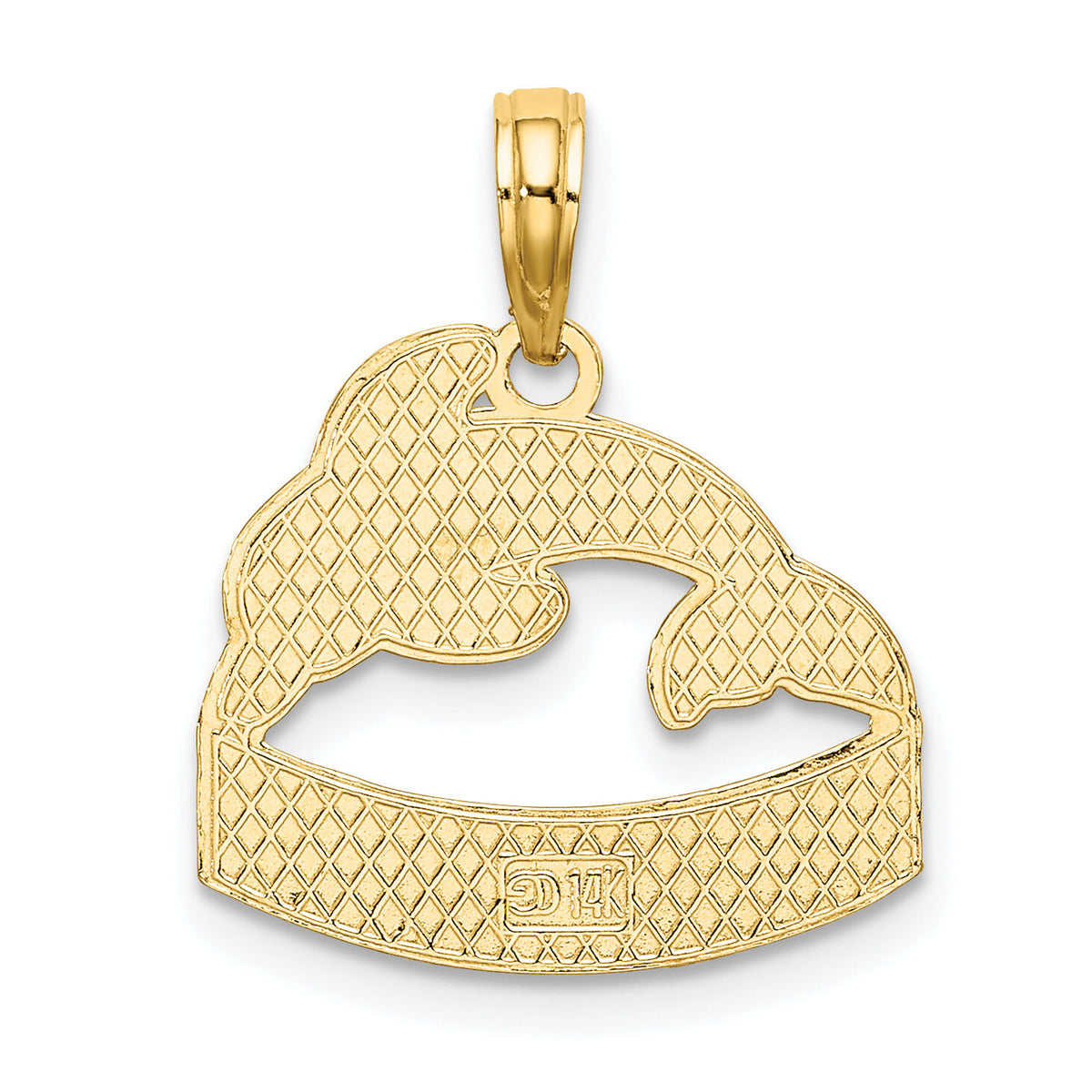 14K SAN DIEGO Banner Dolphins Charm-K8243