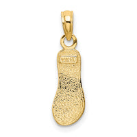 14K Textured Straps Single Flip-Flop Charm-K8251