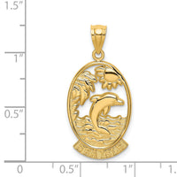 14K SEA ISLE w/ Dolphin Sunset Scene Charm-K8260