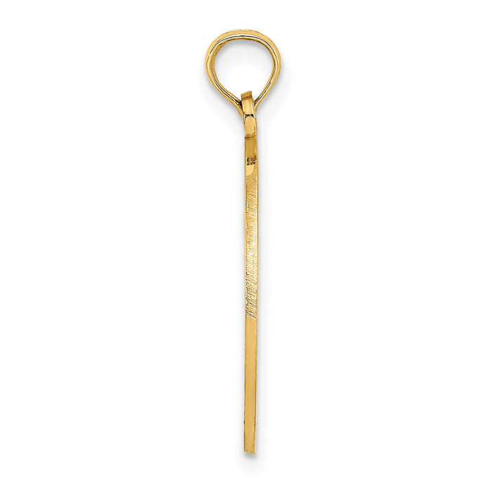 14K KEY WEST Sailboat Circle Charm-K8263