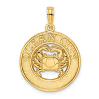 14K OCEAN CITY w/ Crab Charm-K8265