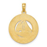 14K OCEAN CITY w/ Sailboat Charm-K8267