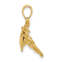 14K Stone Crab Facing Down Charm-K8268