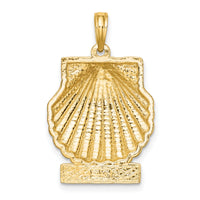 14K OCEAN CITY Scallop Shell Charm-K8272