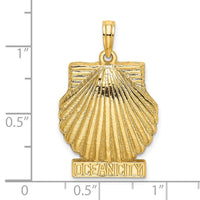 14K OCEAN CITY Scallop Shell Charm-K8272