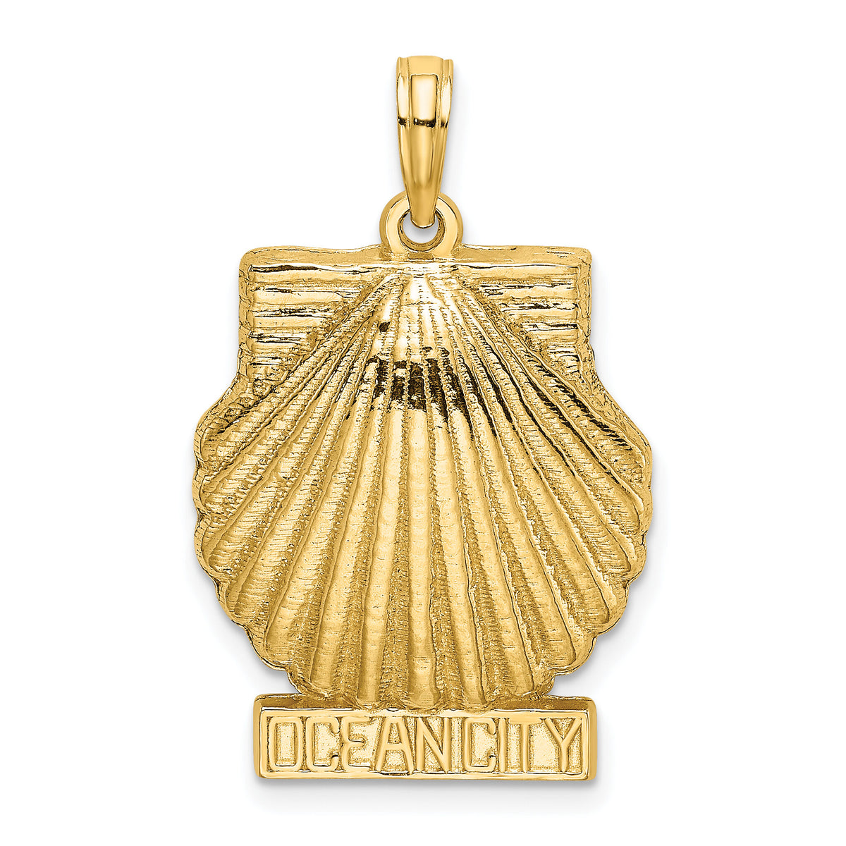 14K OCEAN CITY Scallop Shell Charm-K8272