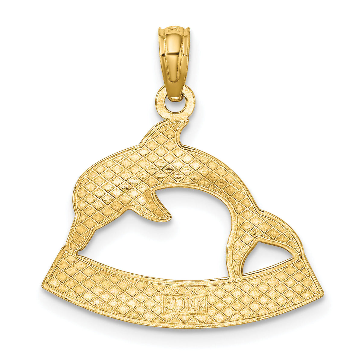 14K OCEAN CITY Dolphin Charm-K8278