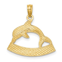 14K OCEAN CITY Dolphin Charm-K8278