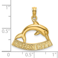14K OCEAN CITY Dolphin Charm-K8278