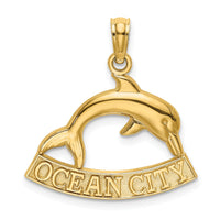 14K OCEAN CITY Dolphin Charm-K8278