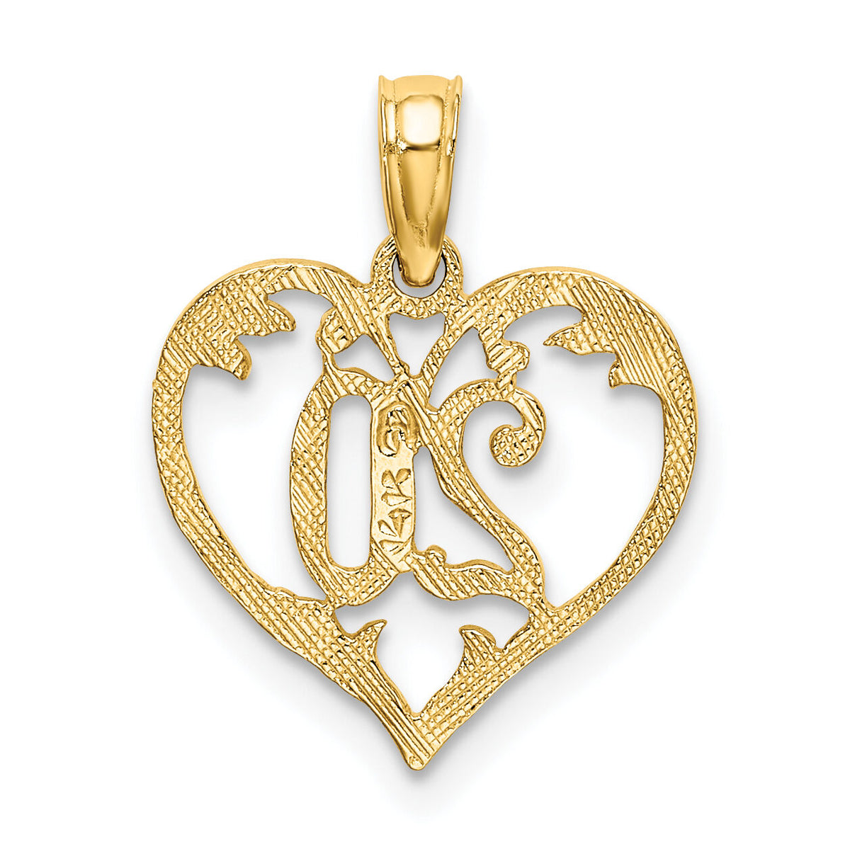 14K 20 In Heart Charm-K8287