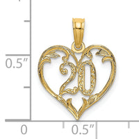 14K 20 In Heart Charm-K8287