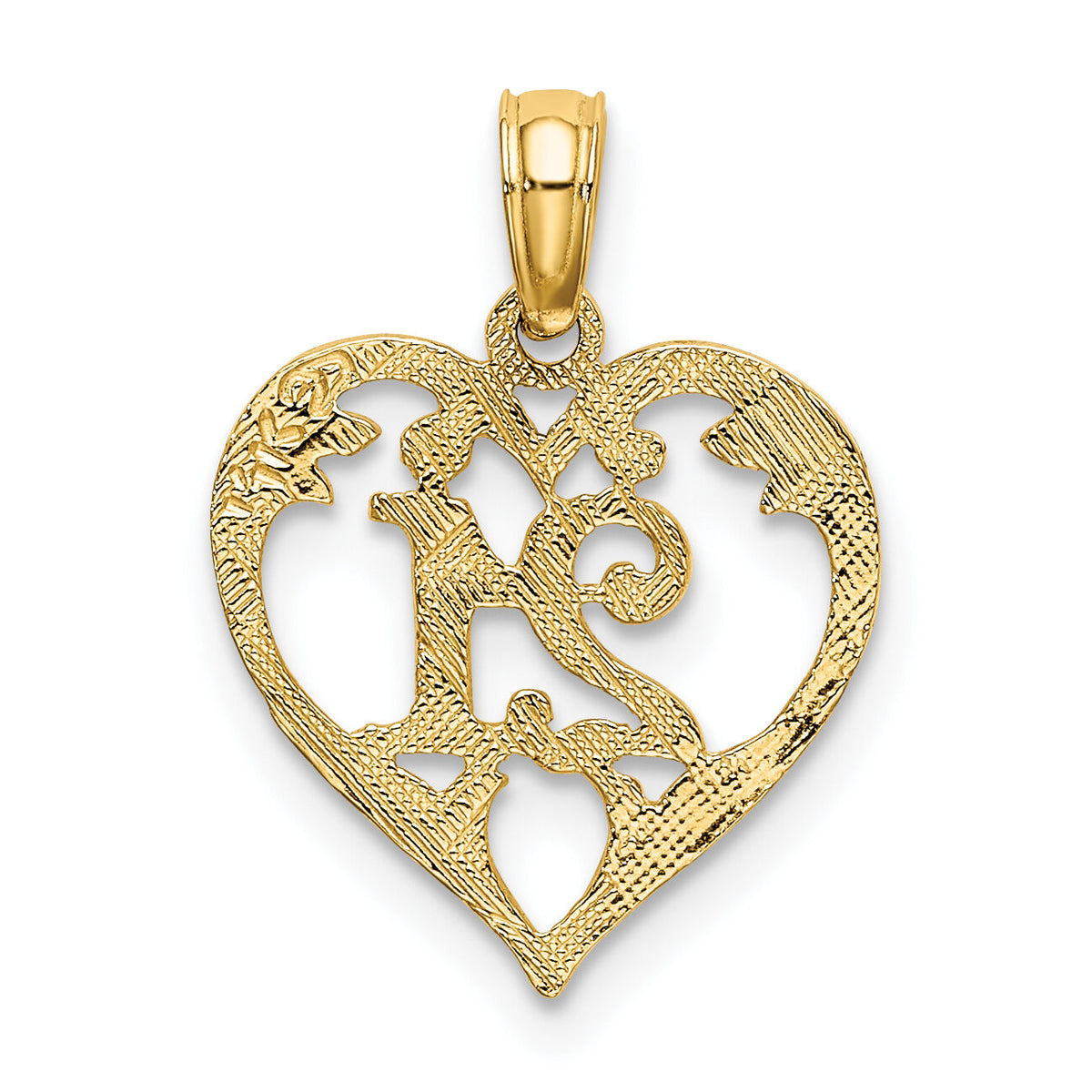 14K 21 In Heart Charm-K8288