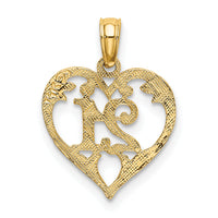 14K 21 In Heart Charm-K8288
