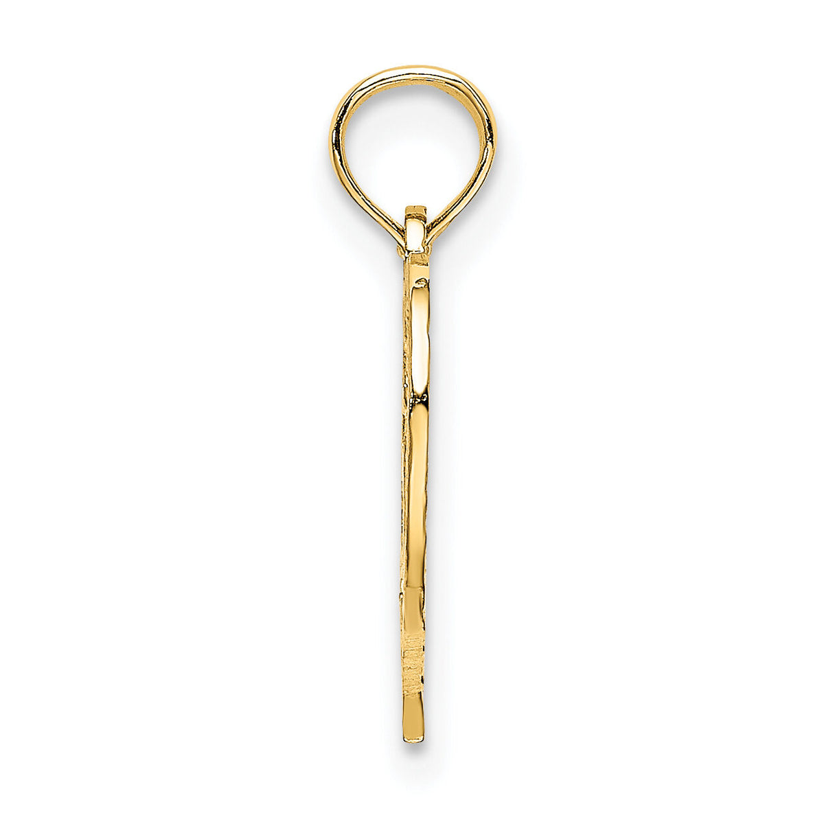 14K 25 In Heart Charm-K8290