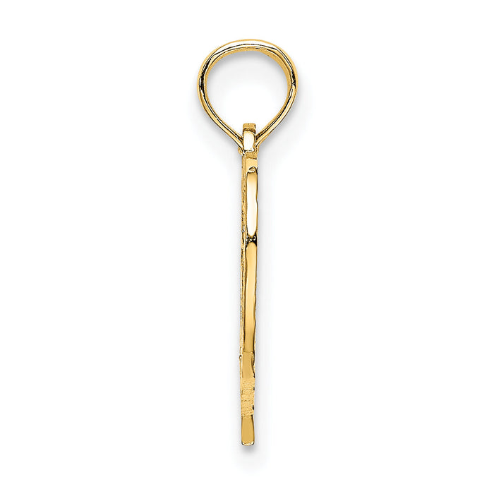14K 25 In Heart Charm-K8290