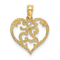 14K 25 In Heart Charm-K8290