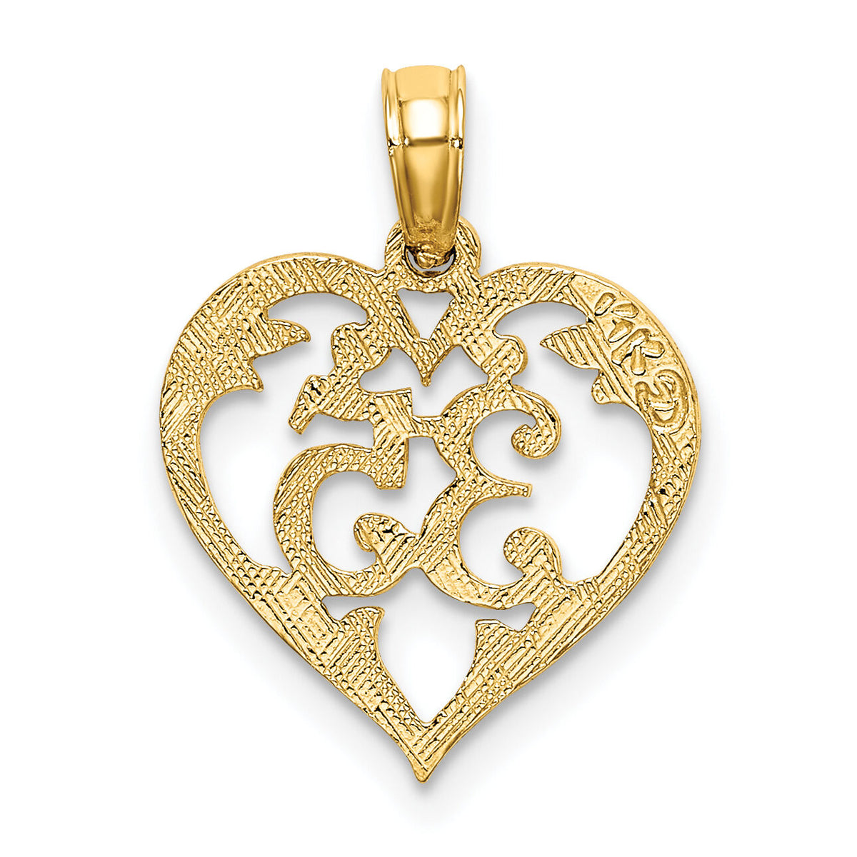 14K 35  In Heart Charm-K8291