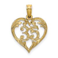 14K 35  In Heart Charm-K8291